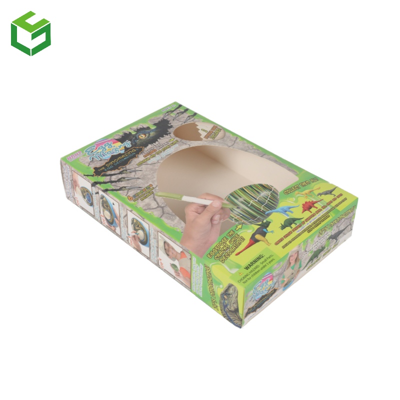 Foldable Kids Toy Packaging Paper Box na May Pvc Window