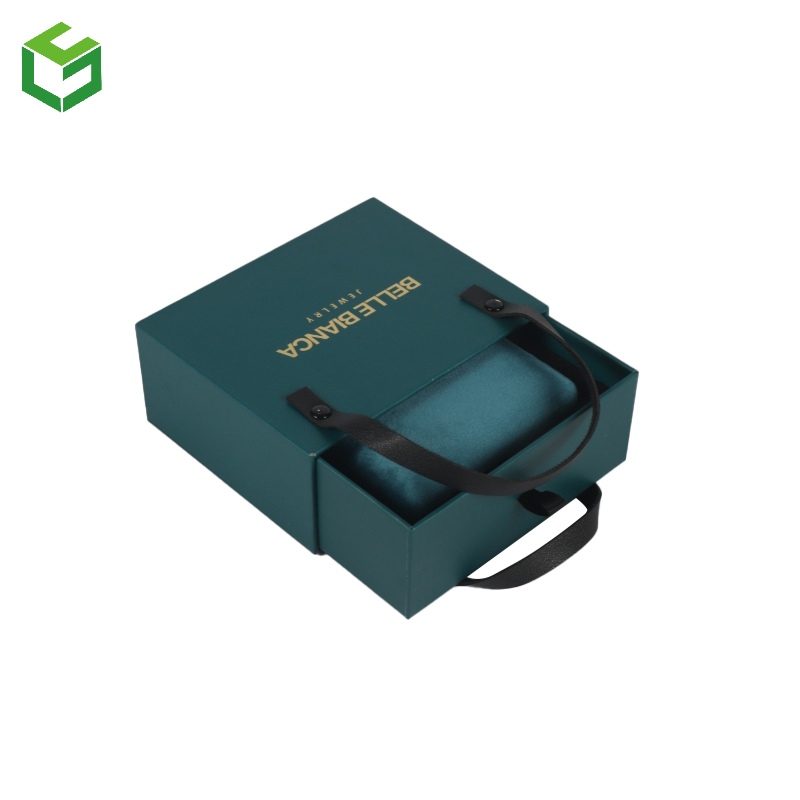 Паперова коробка для подарункових мішків для ювелірних виробів із піною та стрічкою