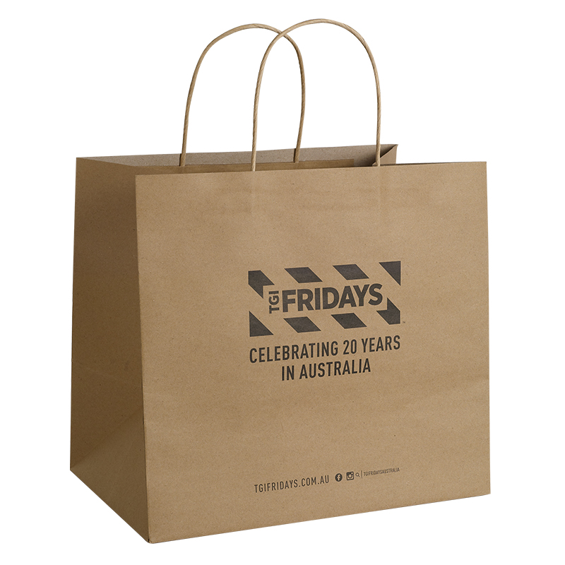 Kraft Paper Shopping Bag with Logo printing for clothes