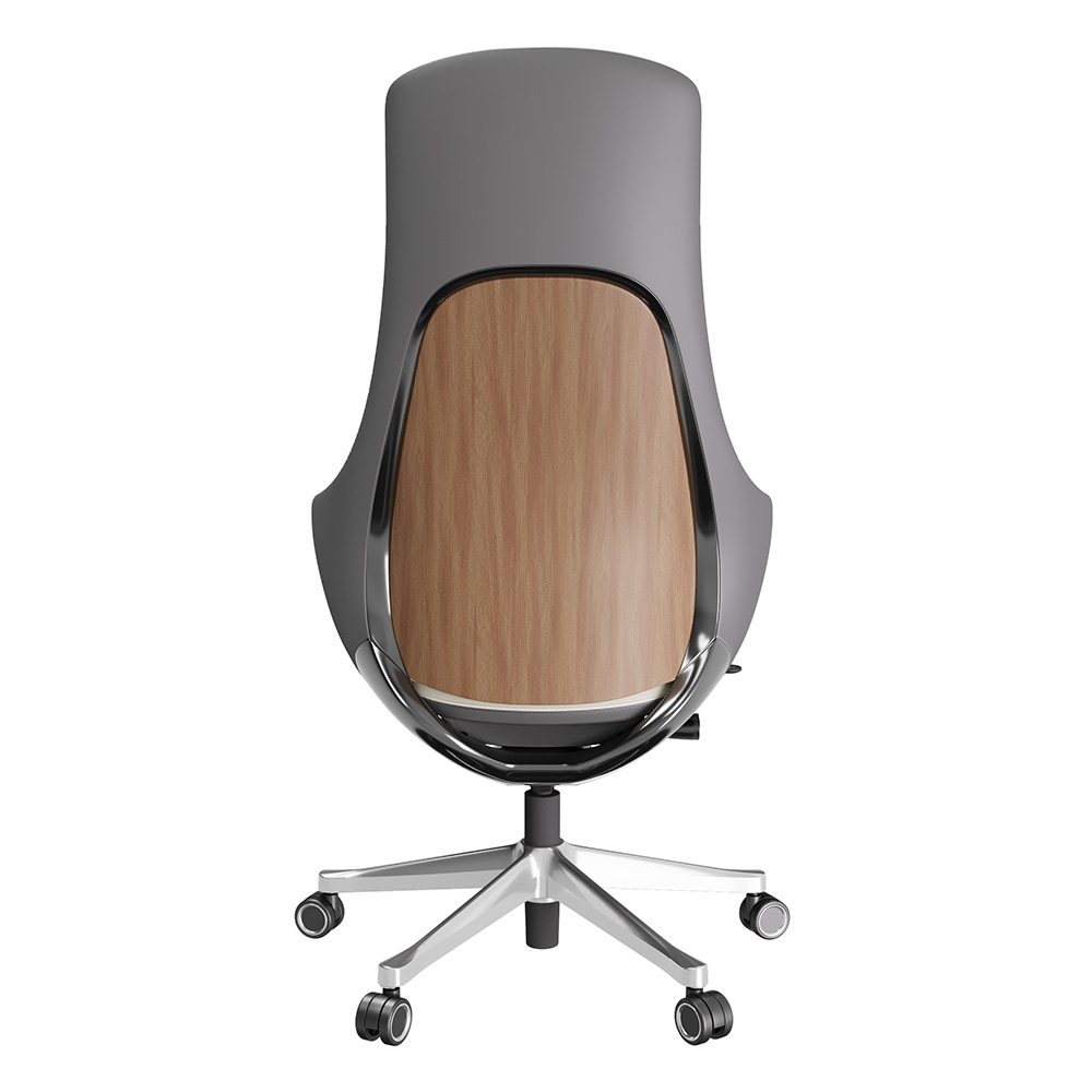 Wood Leather Office Chair