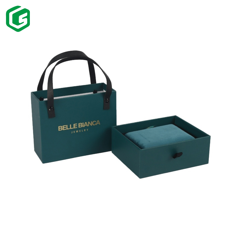 Jewelry Gift Bag Drawer Paper Box With Foam And Ribbon