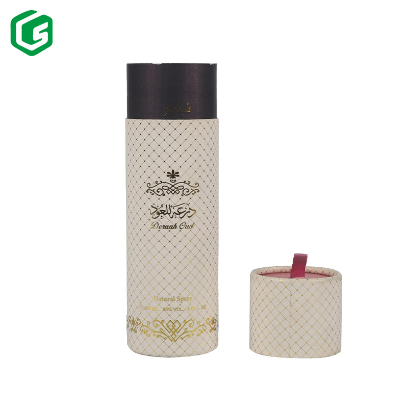 Cardboard Cylinder Candle Packaging Gift Round Kraft Paper Boxes With Lid