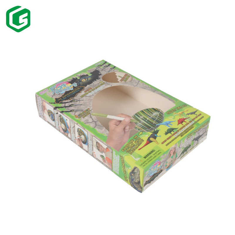 Foldable Kids Toy Packaging Paper Box With Pvc Window