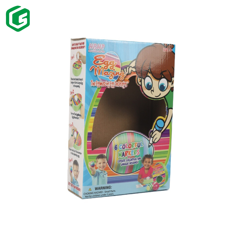 Children'S Toy Book Set Slim Paper Card Box Packaging With Transparent Window
