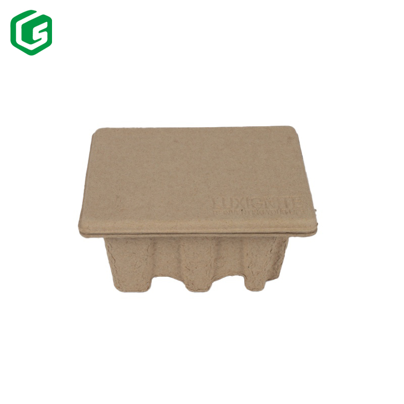 Biodegradable Bagasse Custom Wood Molded Paper Kraft Pulp Packaging Tray