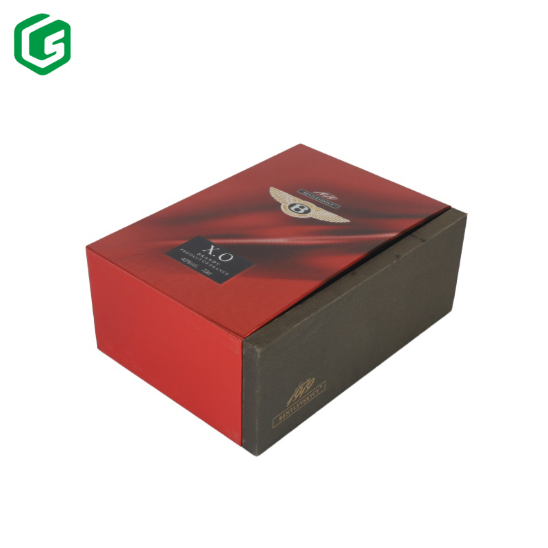 Cardboard Paper Packaging Wine Box, With Fibre Inner Tray