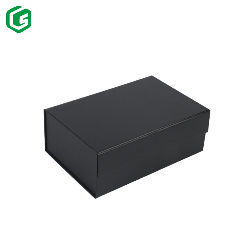 Cardboard Gift Box Large Luxury Custom Foldable, Magnetic, Black Paper, Easy Folding