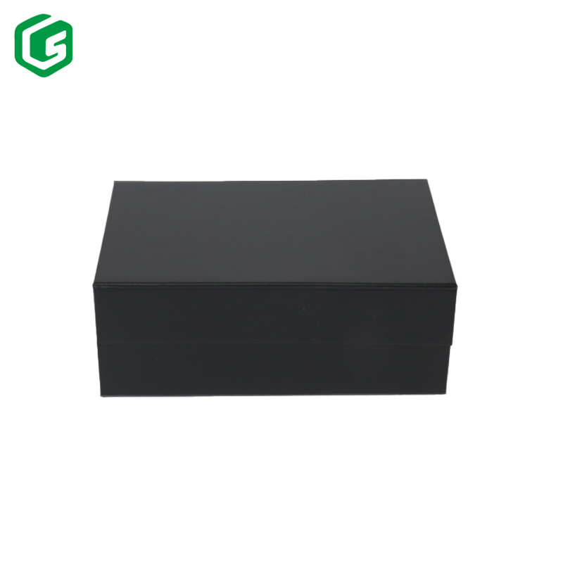 Cardboard Gift Box Large Luxury Custom Foldable, Magnetic, Black Paper, Easy Folding