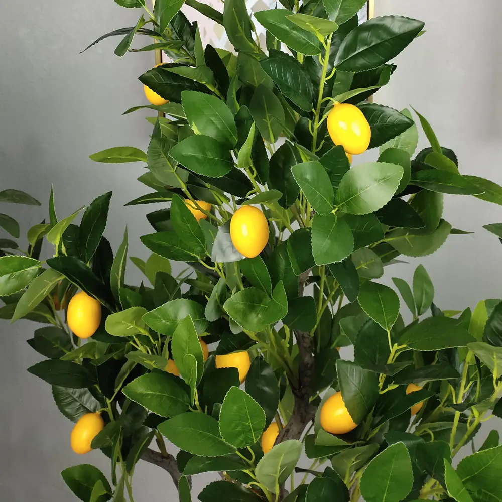 The artificial lemon tree is an environmentally friendly and beautiful indoor and outdoor decorative tree. It does not need watering, sunlight, and maintenance. At the same time, it can bring you a green environment and restore your mood to an ideal state instantly.