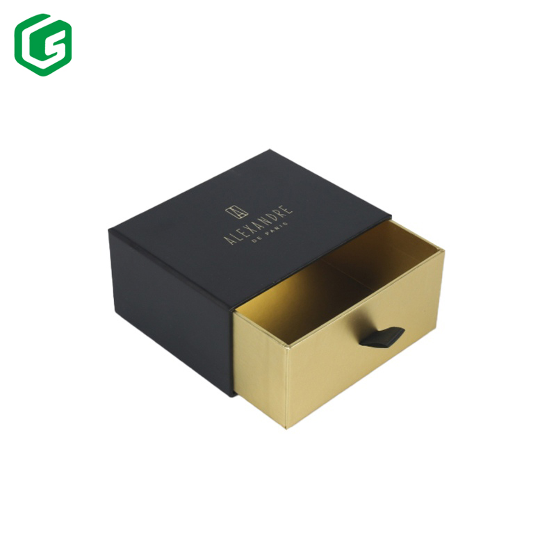 Cardboard Custom Logo Paper Drawer Gift Box With Ribbon