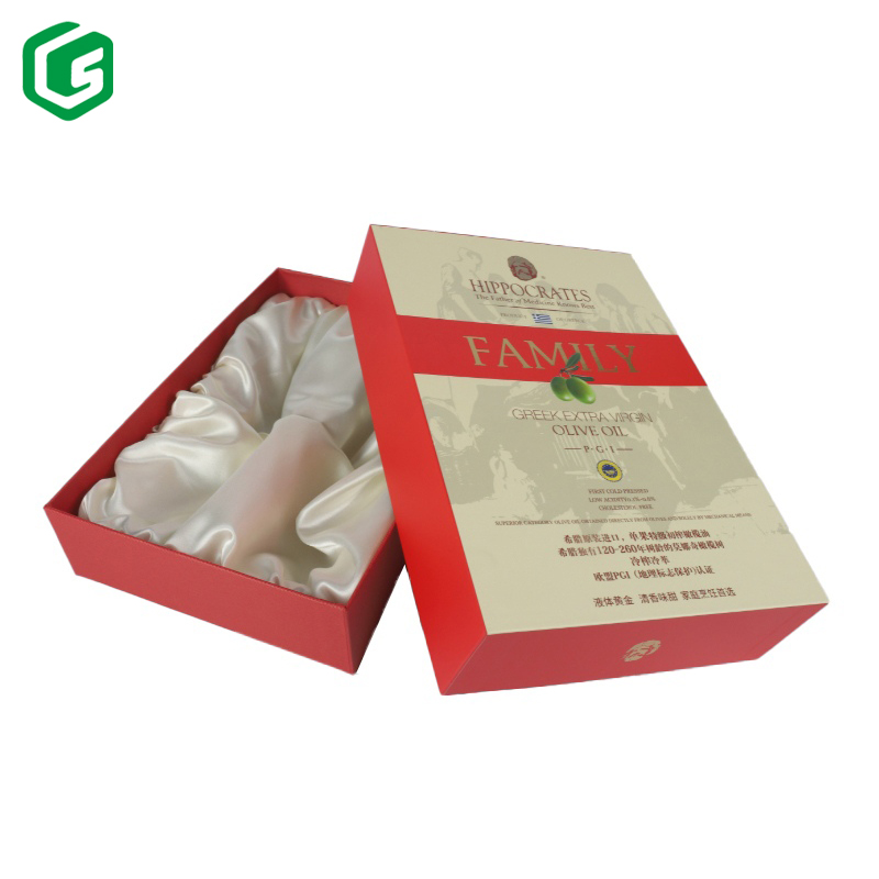 Paper Gift Box For Olive Oil, Movable Lid