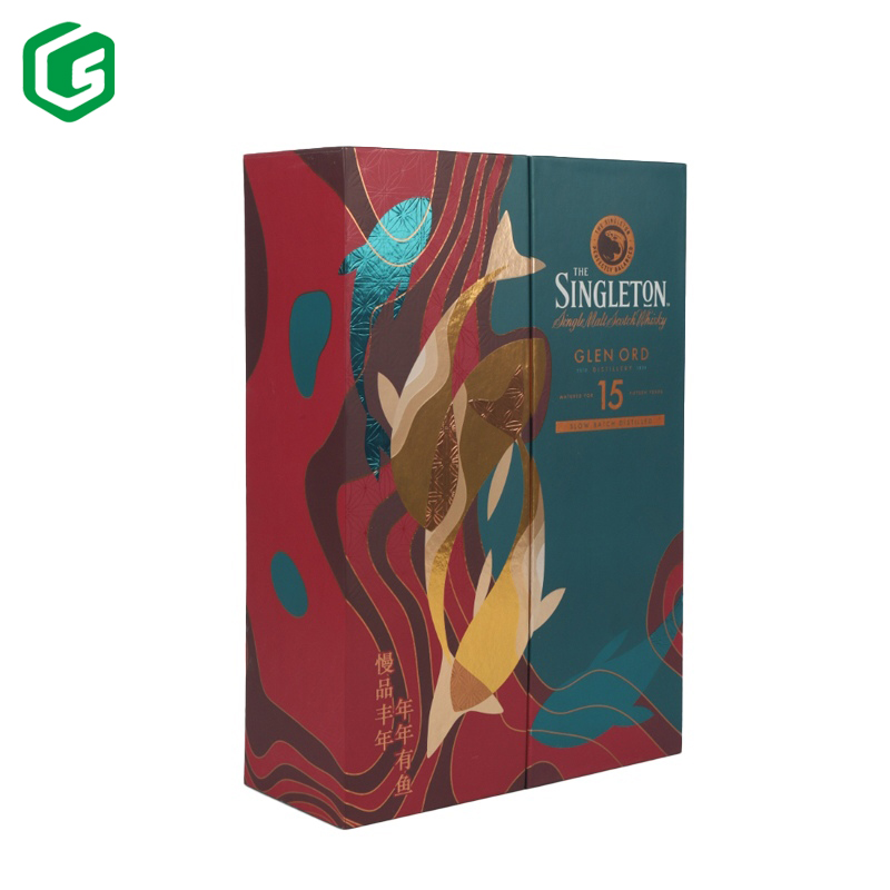 Paper Gift Box For Wine, Foldable Box