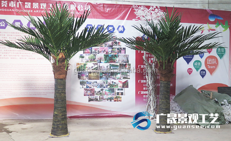 artificial plastic palm trees