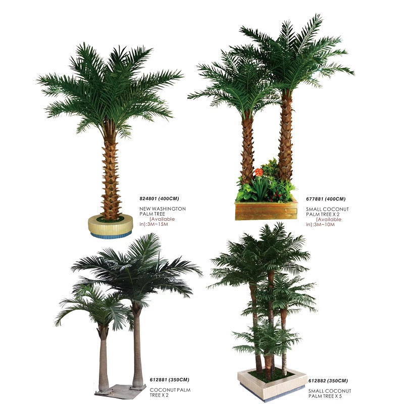 artificial plastic palm trees