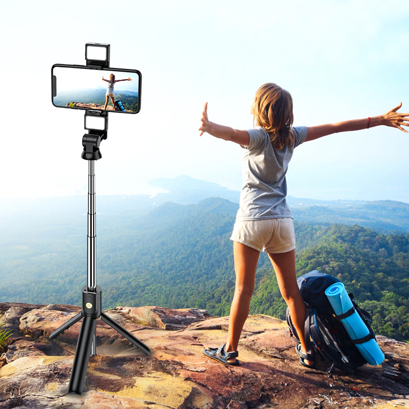 Portable Selfie Stick & Tripod With Bluetooth Remote