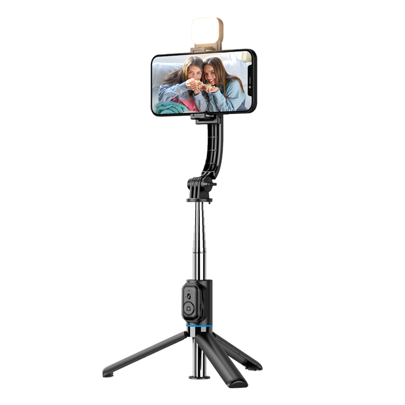 Portable Selfie Stick & Tripod With Bluetooth Remote And Detachable Phone Holder