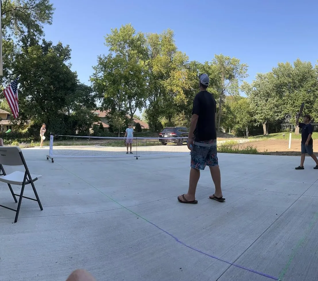 Pickleball Net on Wheels