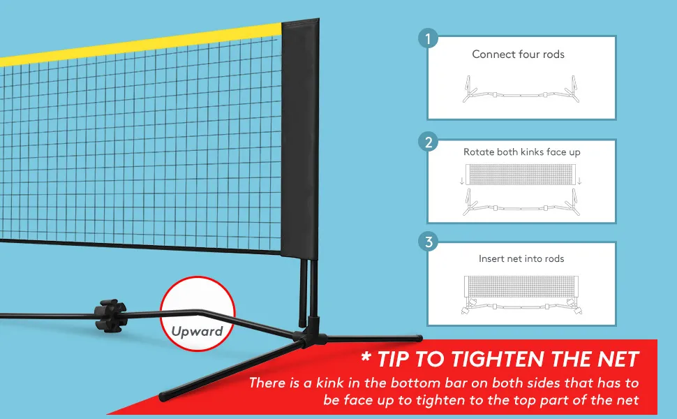 Pickleball Net With Wheeled Base