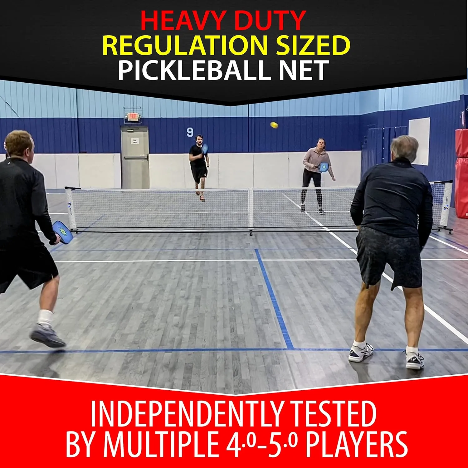 Pickleball Net With Wheeled Base