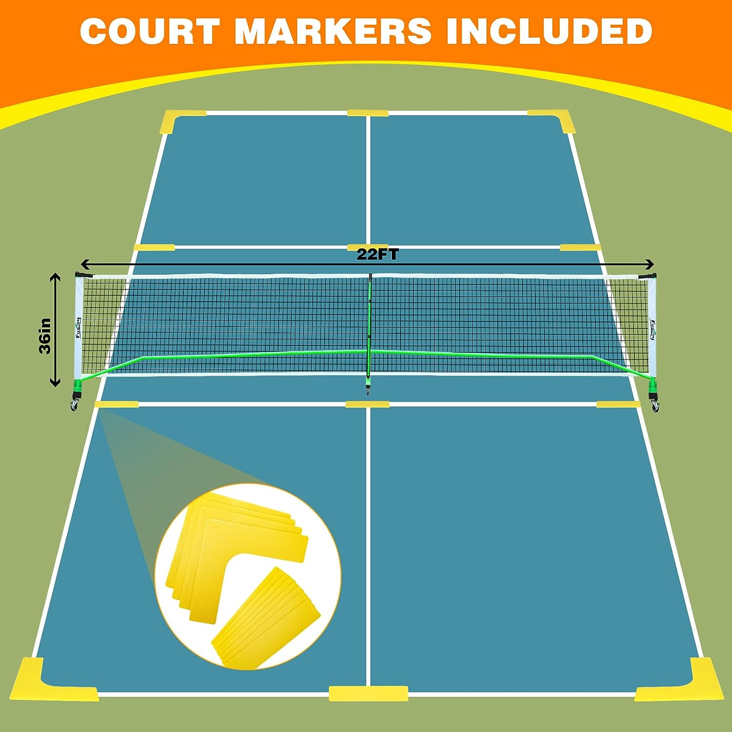 Pickleball Net With Wheels