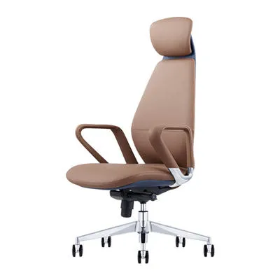 Класичен и удобен коегзистираат, кафеава кожа компјутерска столица го предводи трендот на канцелариски мебел