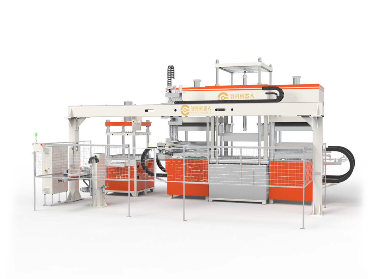 Double-ended Fully Automatic Flip Suction Pulp Tableware Forming Cutting Edge Integrated Machine