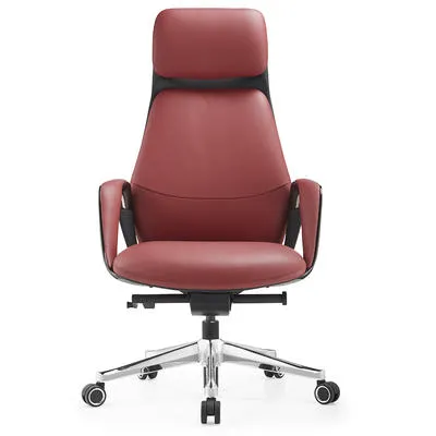 Leather Office computer desk Chairs with wheels