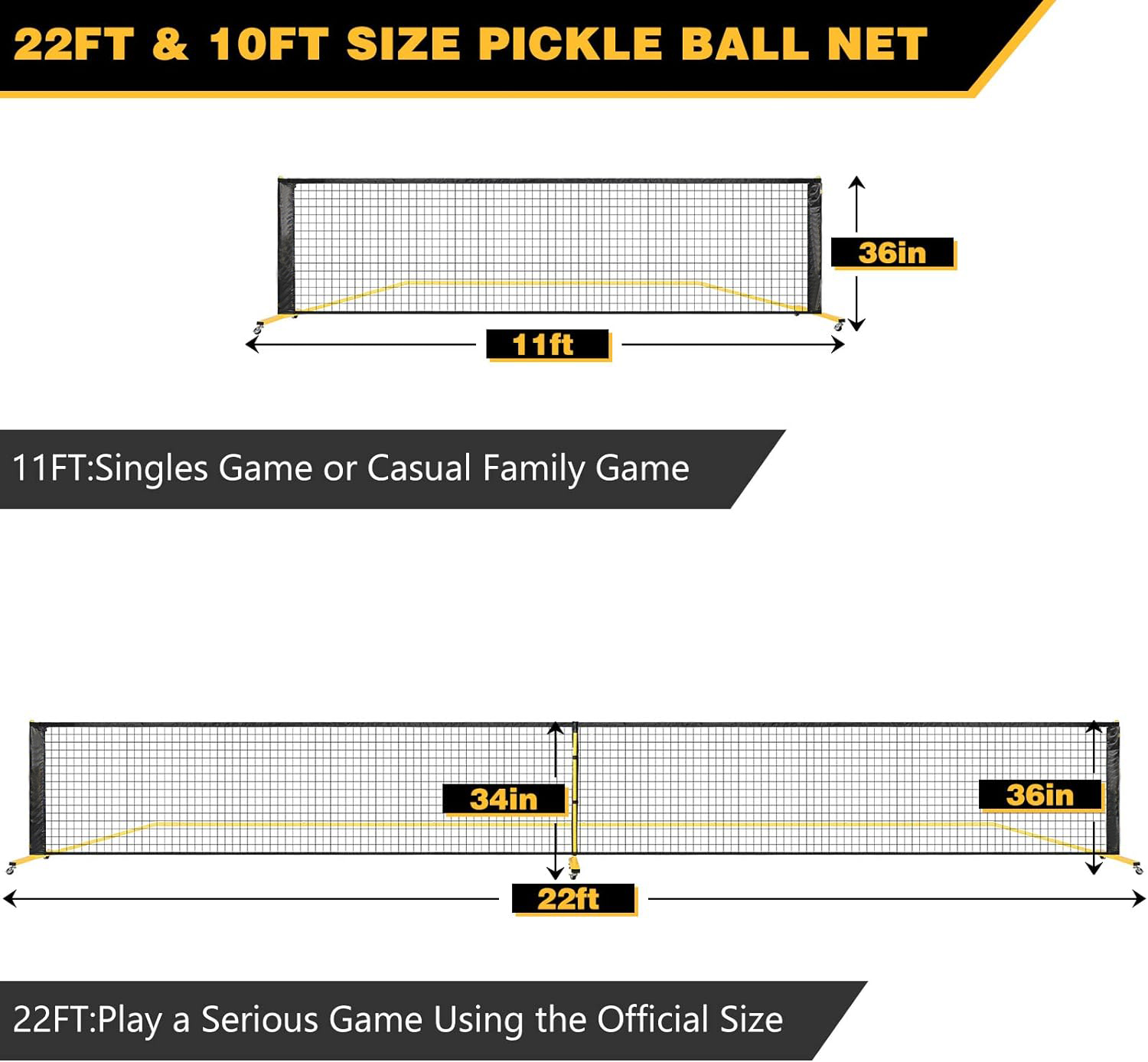 Portable Pickleball Net on Wheels