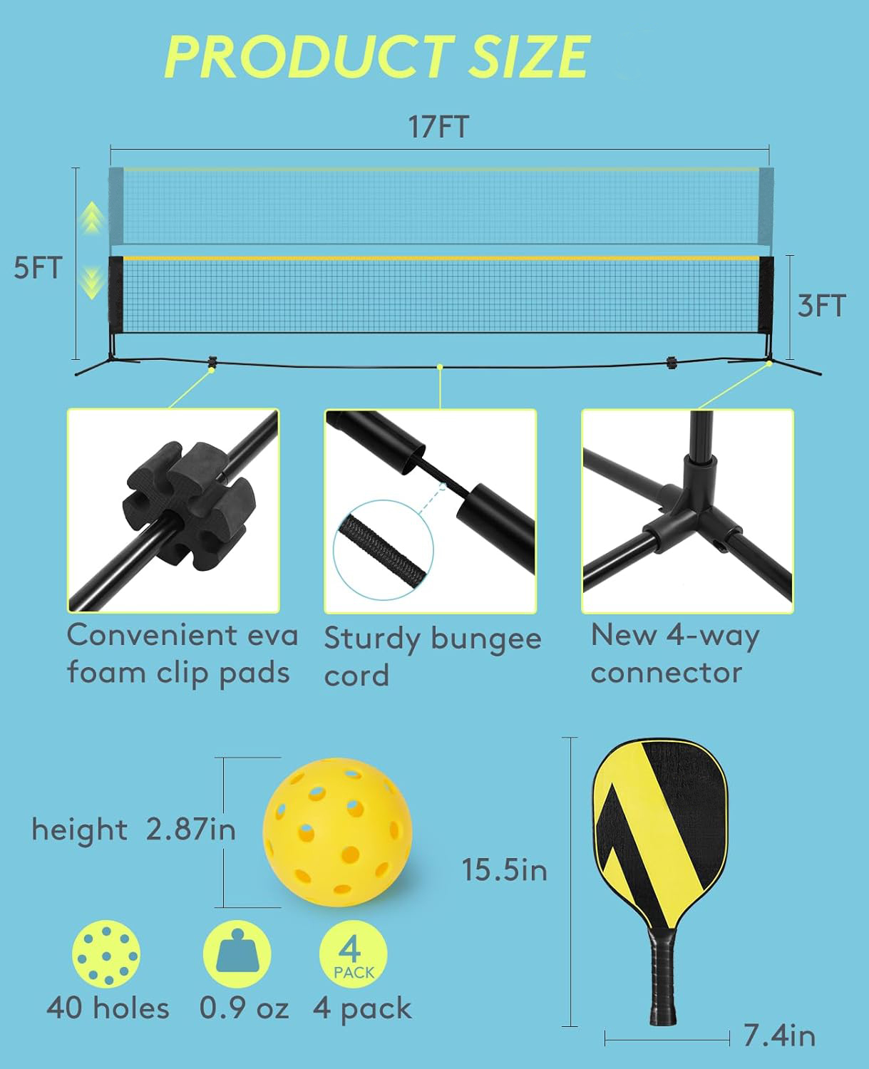 Pickleball Net Outdoor Heavy Duty