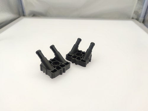 Estructura de maqueta de mecanizado CNC de doble junta plástica ABS de color negro
