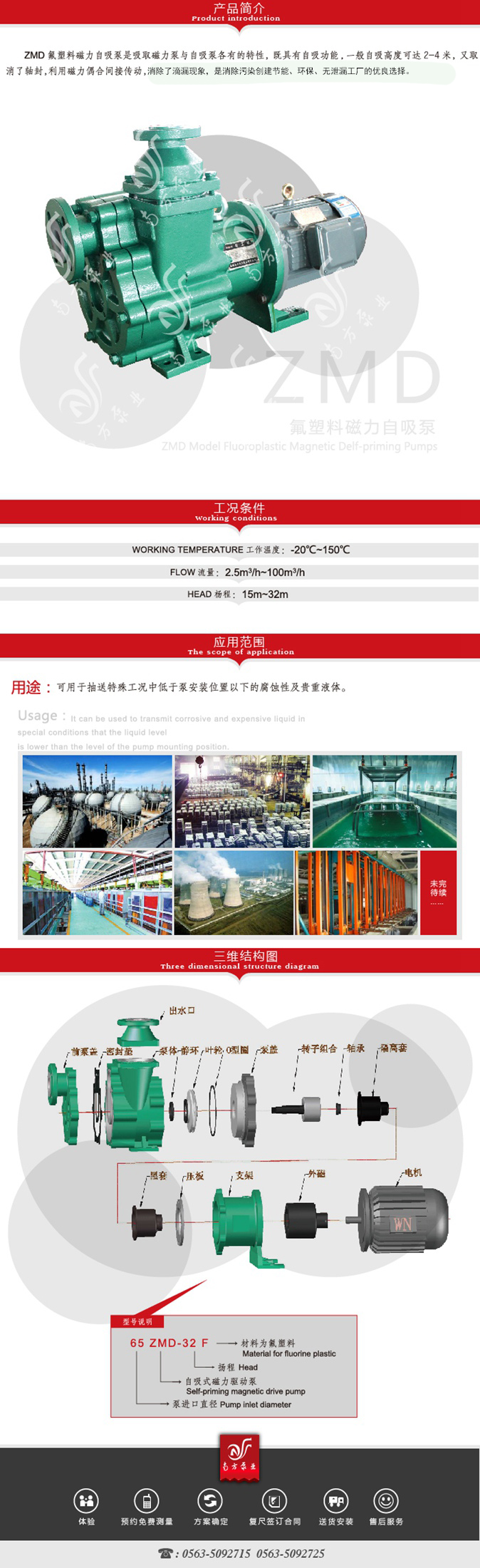 ZMD Fluoroplastic Magnetic Self-priming Pump