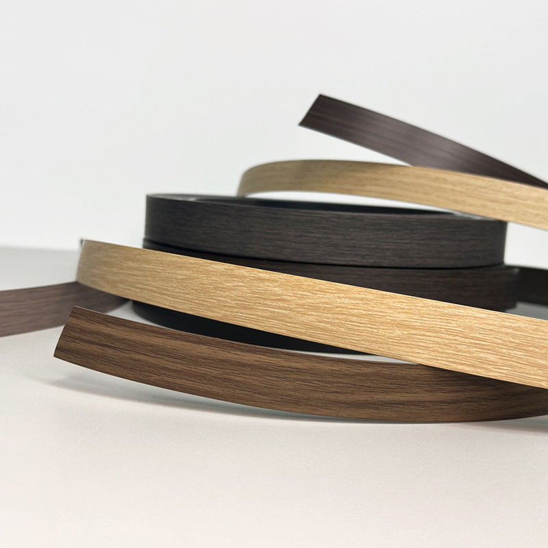 Wood grain PVC edge banding with furniture fittings