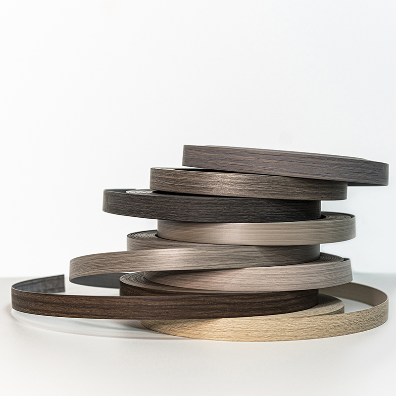 Wood grain PVC edge banding with furniture fittings