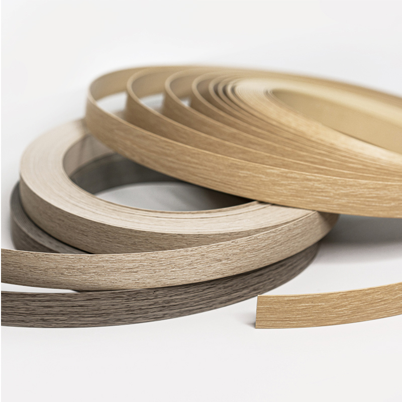 Wood grain PVC edge banding with furniture fittings