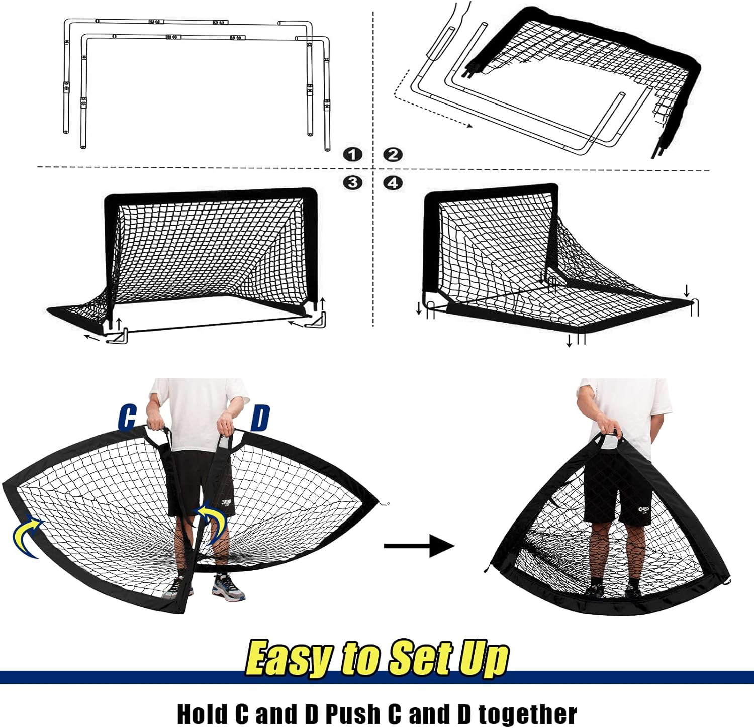  2-Pack Soccer Goals 