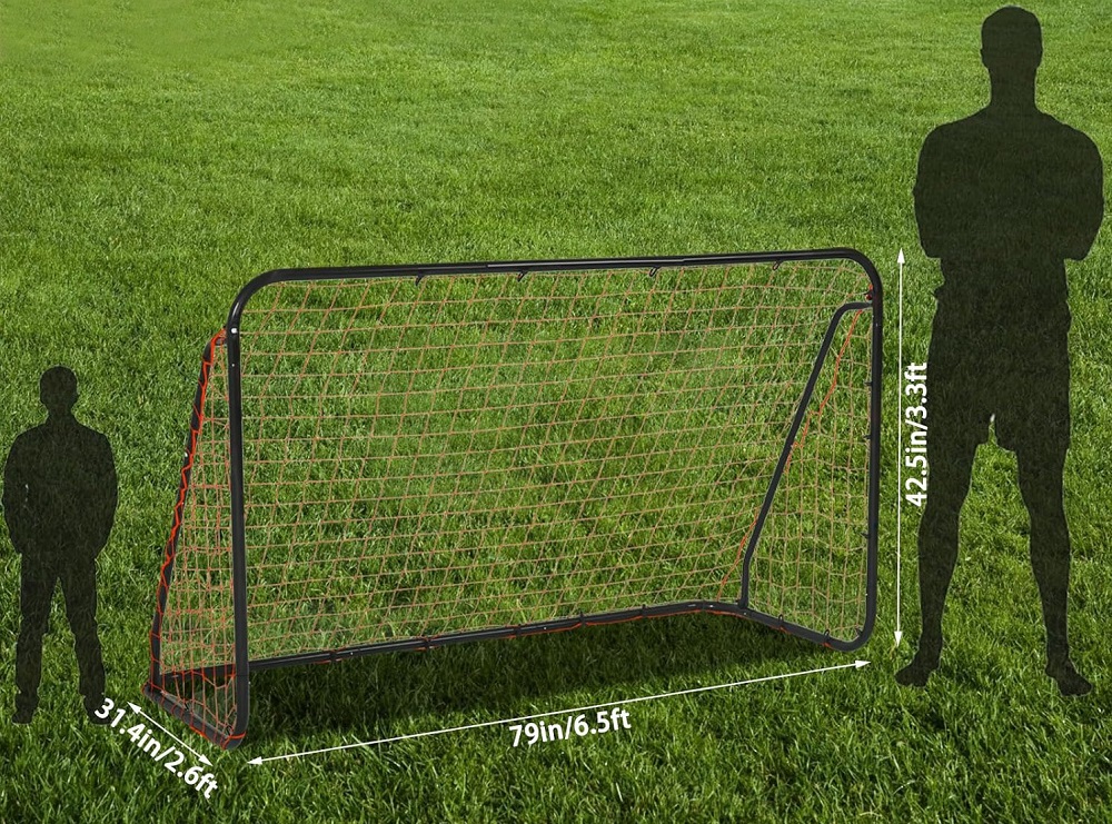  Metal Soccer Net with Ground Stakes 