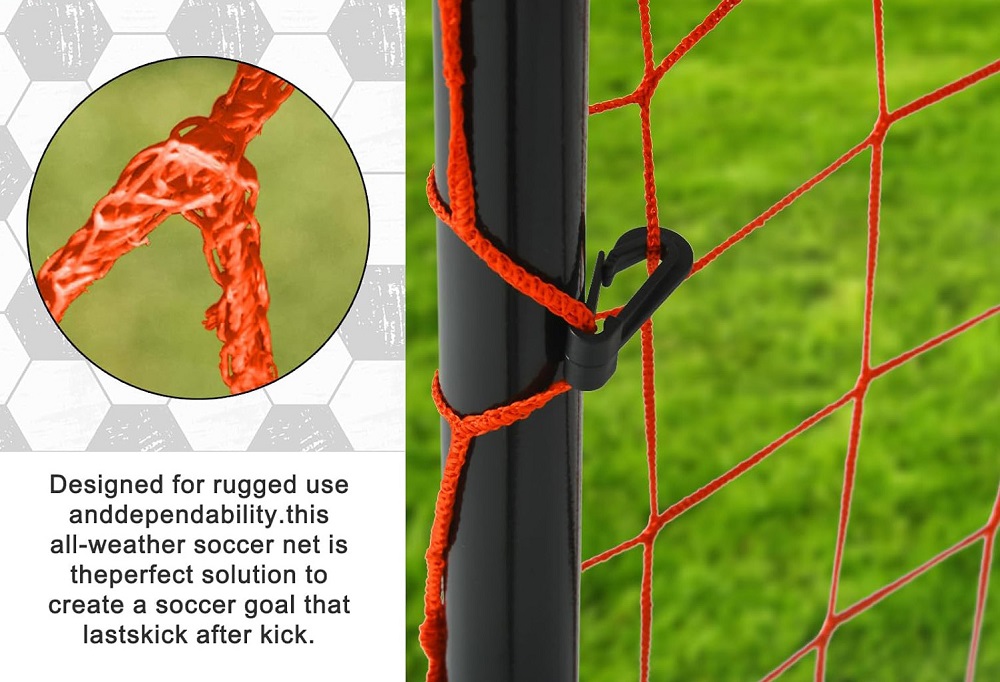  Metal Soccer Net with Ground Stakes 