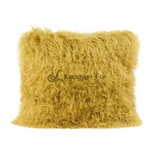 Mustard Yellow Mongolian Lamb Fur