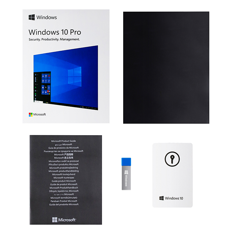 Microsoft Windows 10 professional 32-bit/64-bit Editions - USB Flash Drive (Full Retail Version) Language English