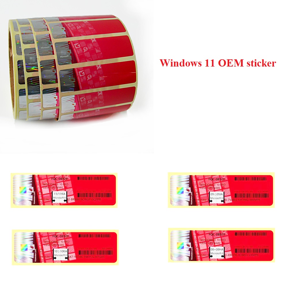 Microsoft windows 11 home License Key OEM COA Sticker Multi Color Options