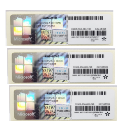 Microsoft windows 10 home License Key OEM COA Sticker Multi Colors Option