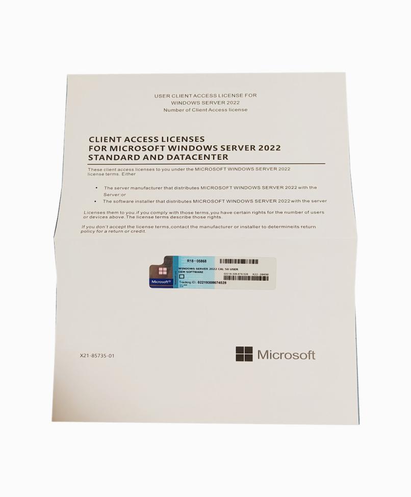 Microsoft windows Server Remote Desktop User CAL / Device CAL License Key OEM COA Sticker