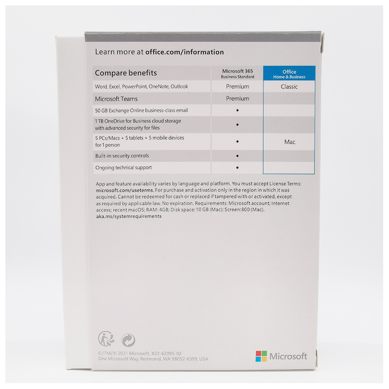 Microsoft Office 2021 hb for MAC Retail Version with Bind Key