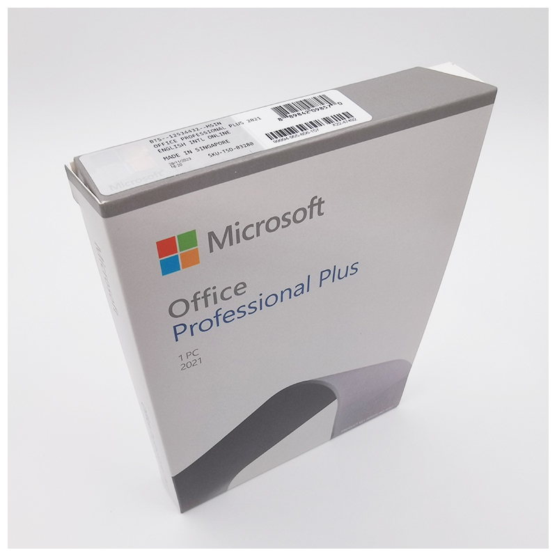 Microsoft office professional Plus 2021 English Intl Online Retail Pack with Keycard