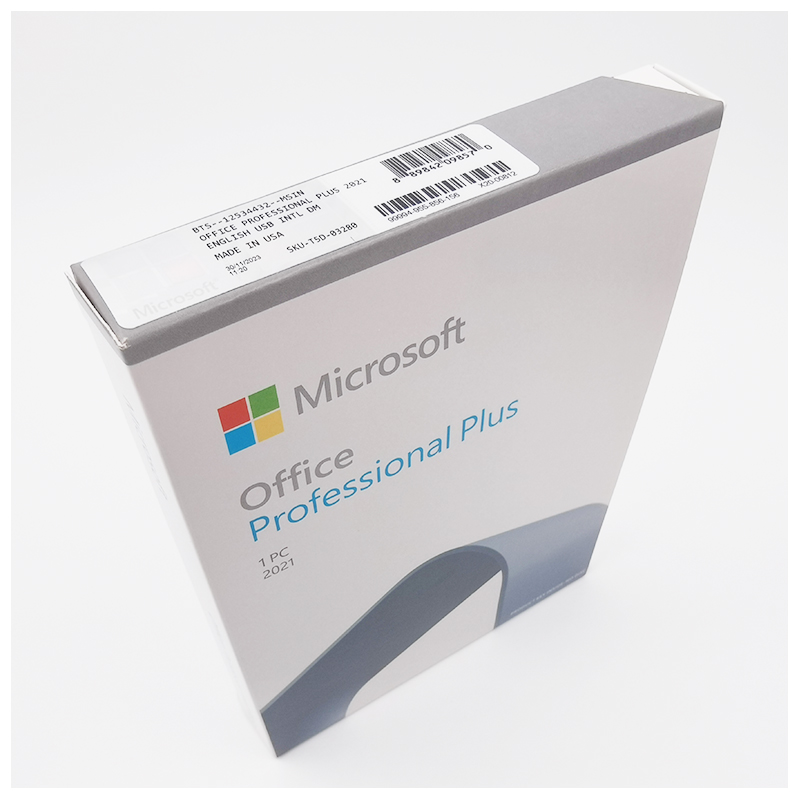Microsoft office professional Plus 2021 English USB INTL DM Retail Pack with Key Card