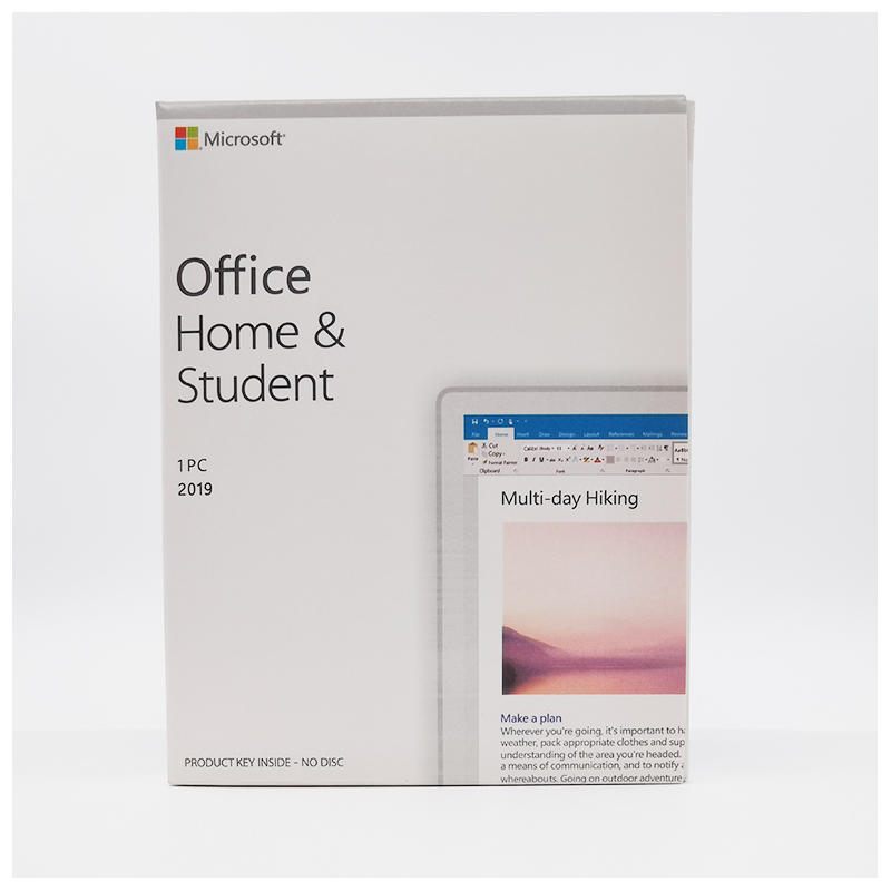 Microsoft office 2019 home and student for PC with online activation key