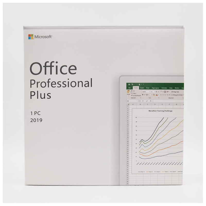 Microsoft Office 2019 Pro Plus DVD باللغة الإنجليزية للكمبيوتر الشخصي مع مفتاح التنشيط عبر الإنترنت