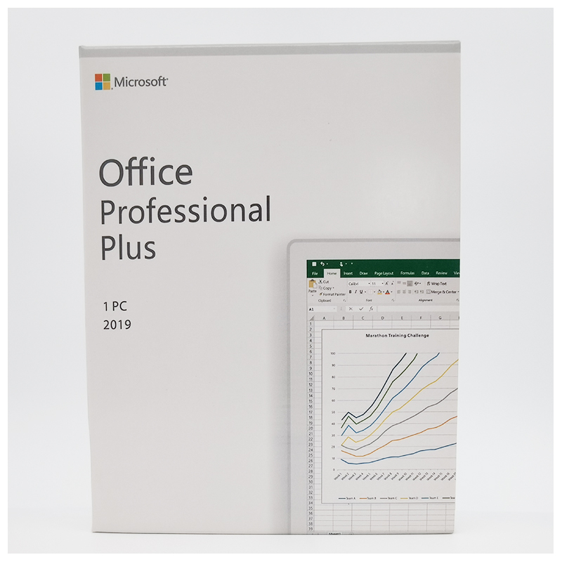 Microsoft Office 2019 Pro Plus Medialess Retail Pack with Bind key