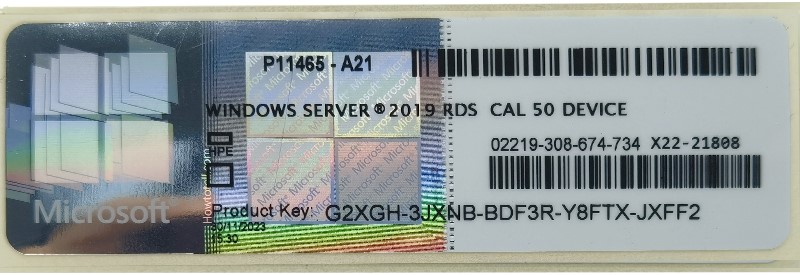 Microsoft Windows Server 2012 R2/ 2016/ 2019/2022 RDS CAL50 Device