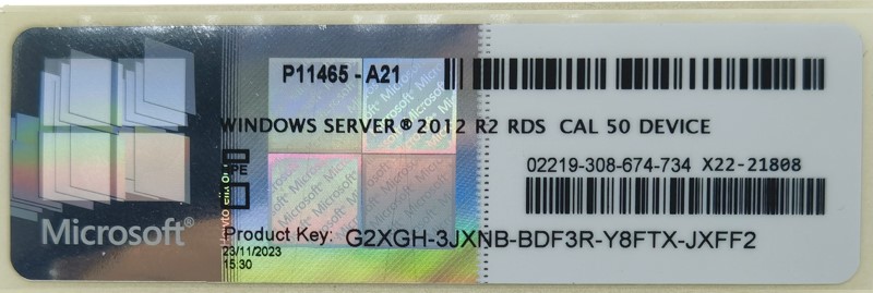 Microsoft Windows Server 2012 R2/ 2016/ 2019/2022 RDS CAL50 Device